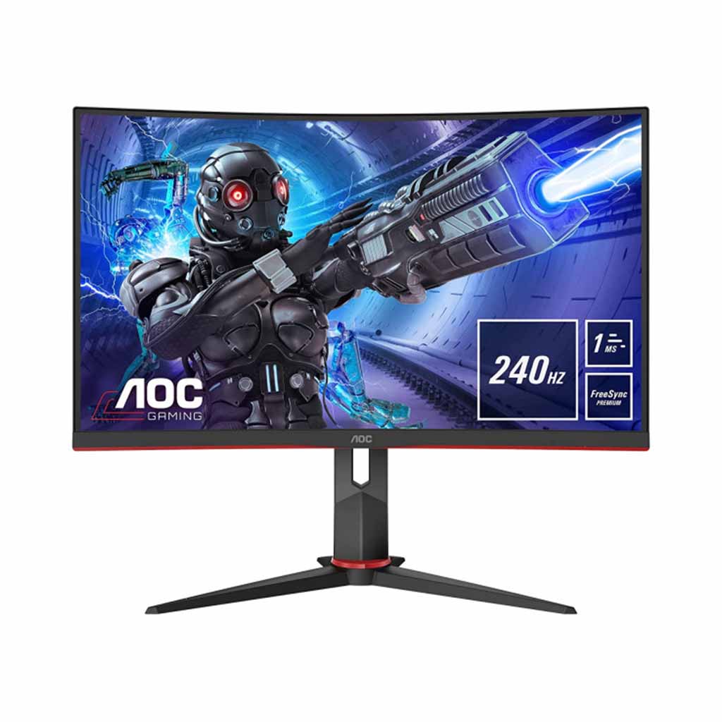 gaming monitor aoc fullhd curved led backlit