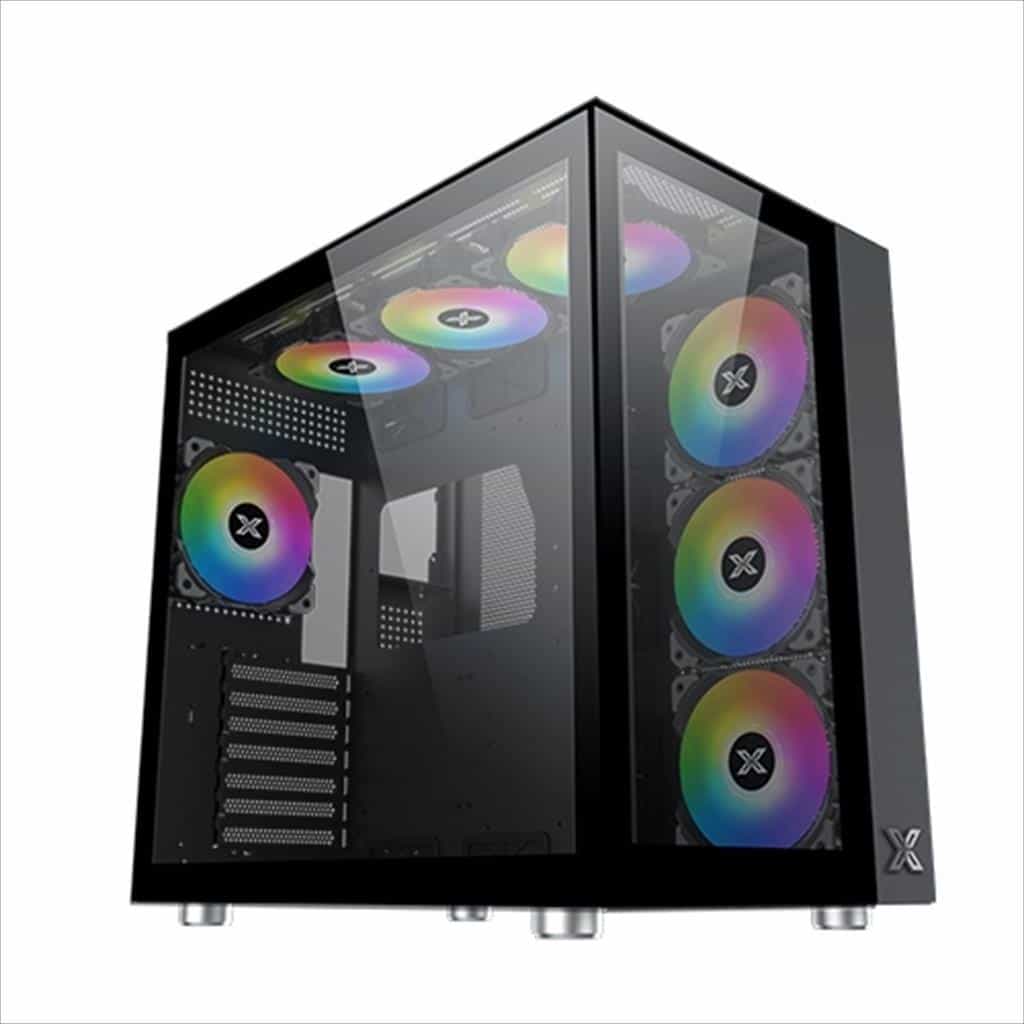 gaming case xigmatek with 5 pre installed rgb fan