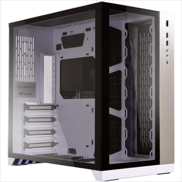 gaming case lian li O11 dynamic white with tempered glass