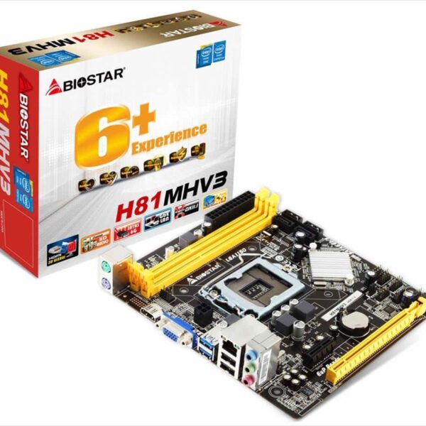 MB 1150 H81MHV3 BIOSTAR motherboard with dual DDR3 1600Mhz support - high-performance computing hardware