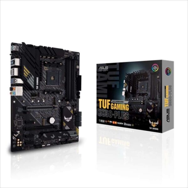 MB AM4 B550-PLUS GAMING TUF ASUS motherboard with support for 4xDDR4 4600MHz (O.C) - high-speed gaming hardware.