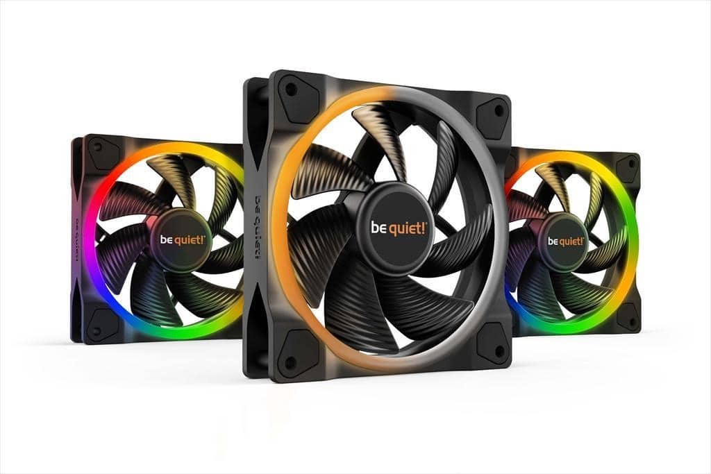 coolers case fan be quiet light wings with rgb lighting