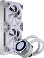 coolers cpu aio lian li galahad with argb lighting fans