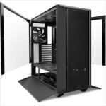 Mid-tower modular chassis showcasing 4 × 140 PWM fans, adaptable for various configurations (ARGB or non-RGB).