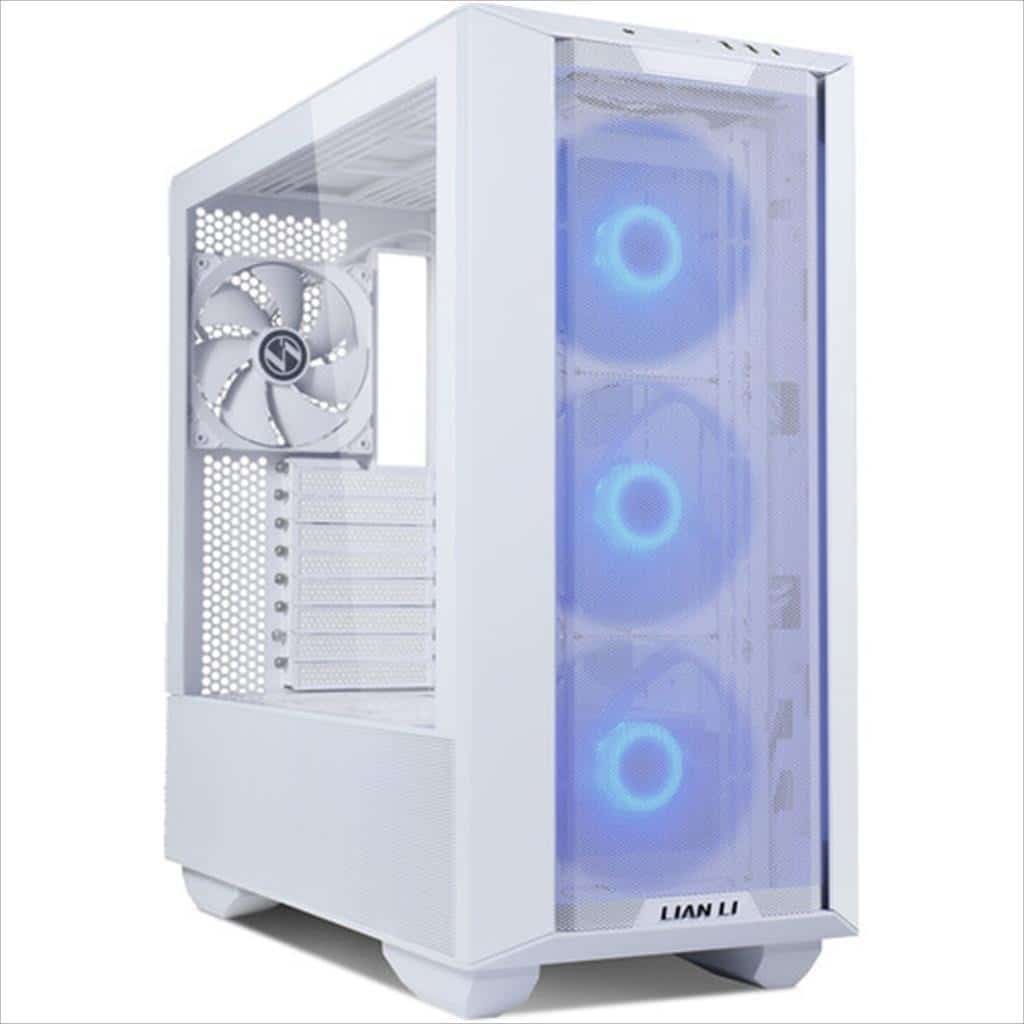 gaming case lian li e-atx lancool 3 with argb fans