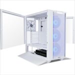 gaming case lian li with argb lighting fans and reversible front