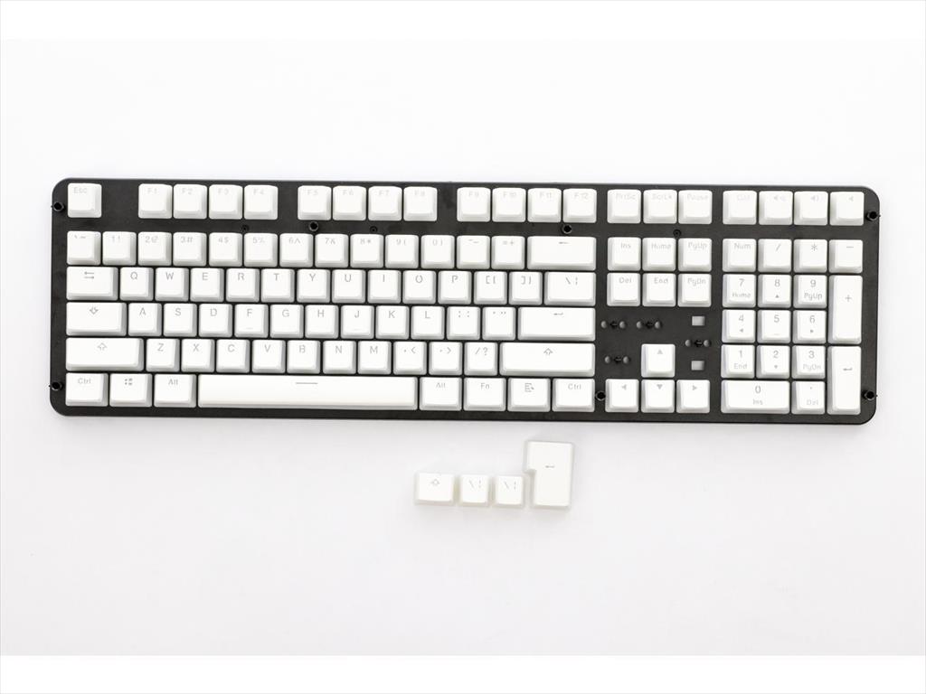 keyboard mechanical keycaps ducky pudding pbt white