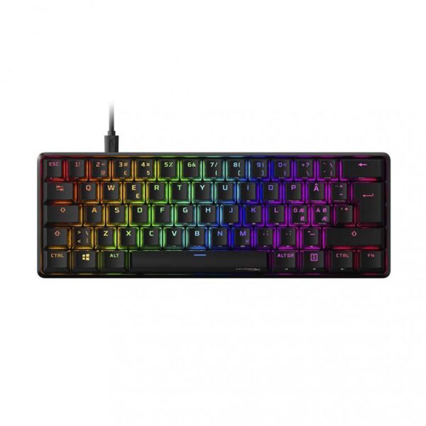 hyperrx mechanical gaming keyboard with supremely portable 60% form factor keyboard