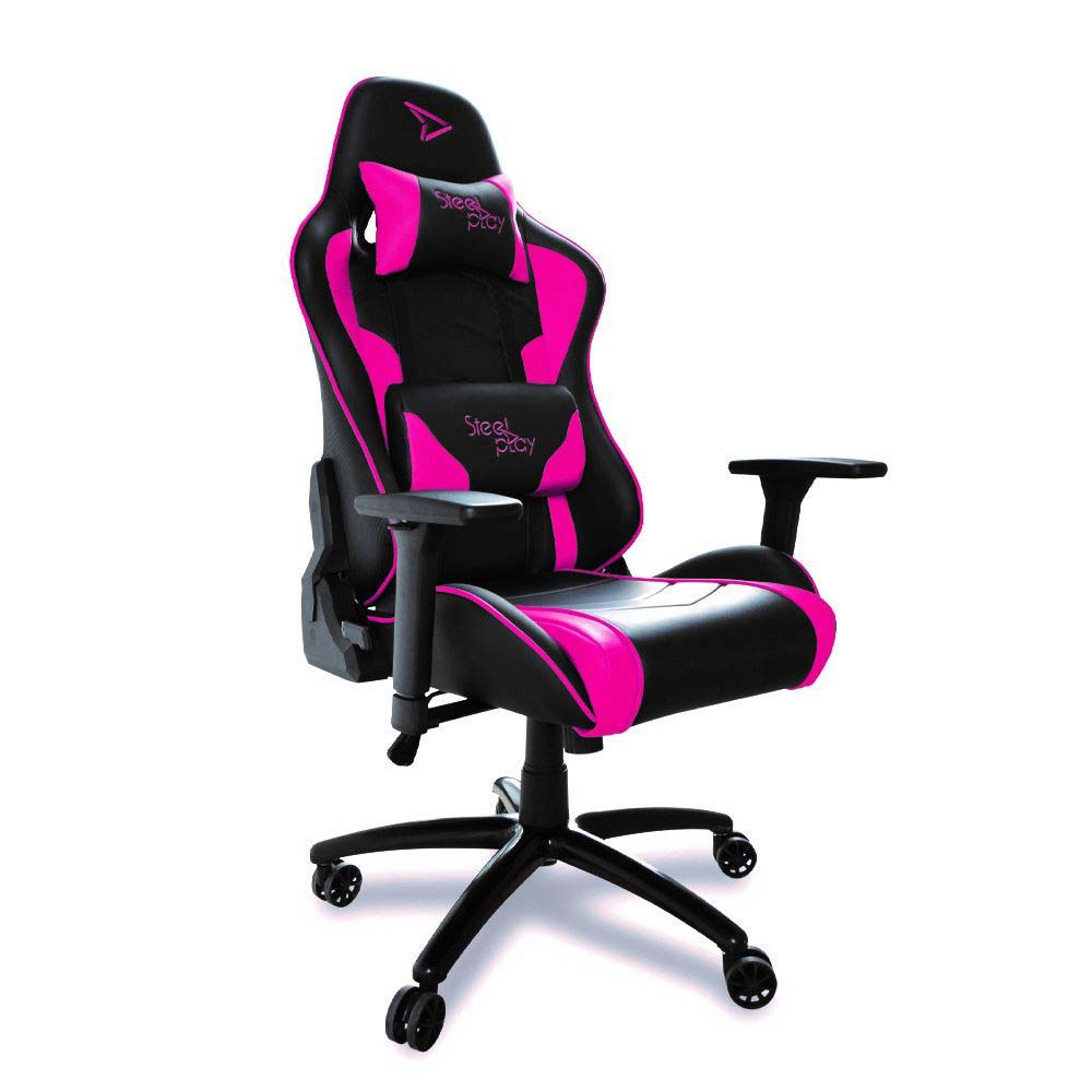 gaming chair with comfort steelplay sgc01 black/pink