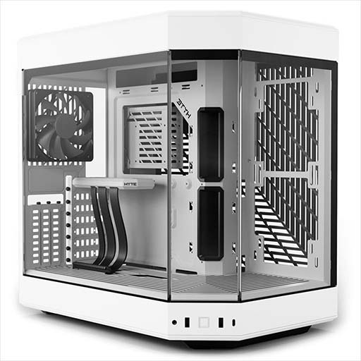 gaming computer case hyte y60 panoramic white