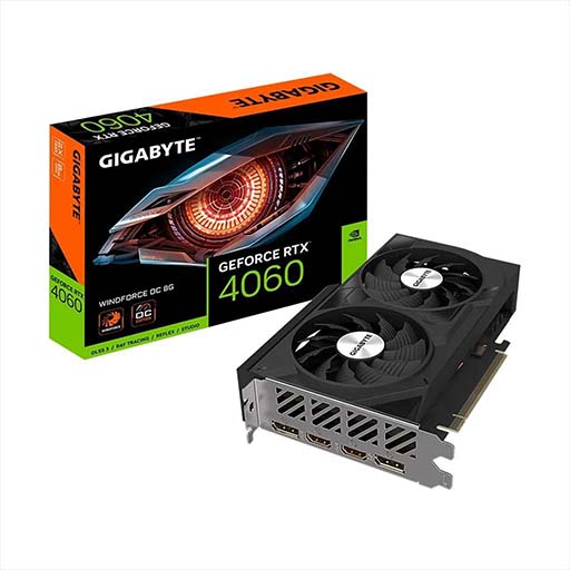 gaming graphic card gigabyte rtx 4060 windforce oc 8gb gddr6 with high performance