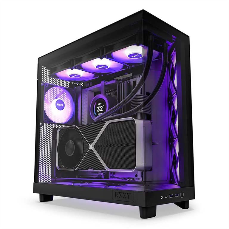pc gaming case with three pre installed 120mm rgb fans for optimal cooling and vibrant rgb lighting