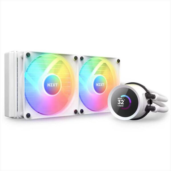 coolers cpu aio nzxt 240 with high performance pump white