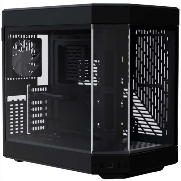 gaming case pc hyte y60 with panoramic tempered glass design