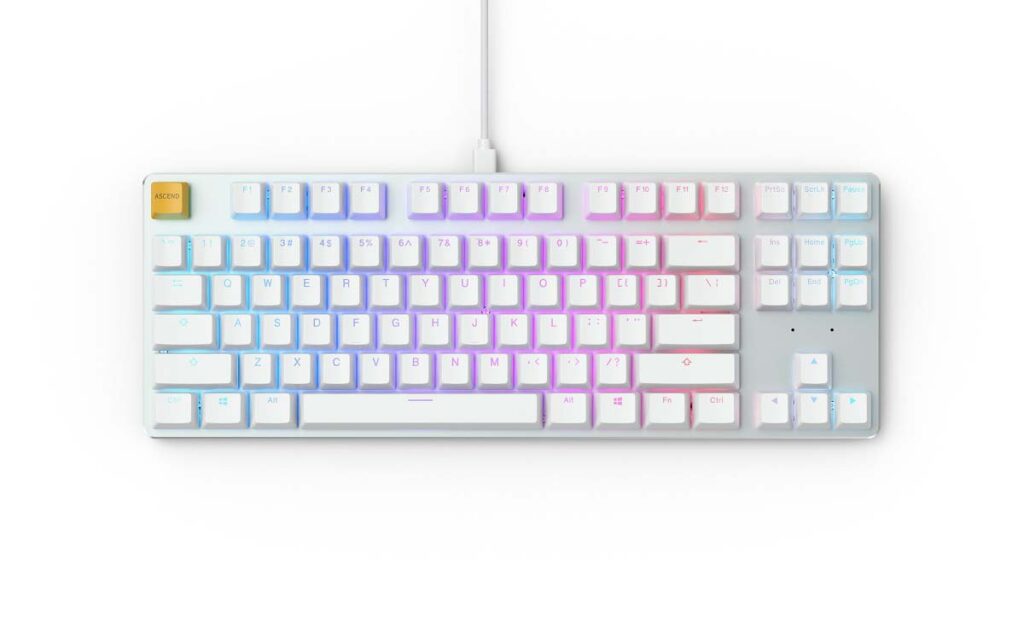 gaming keyboard glorious modular mechanical rgb tenkeyless white