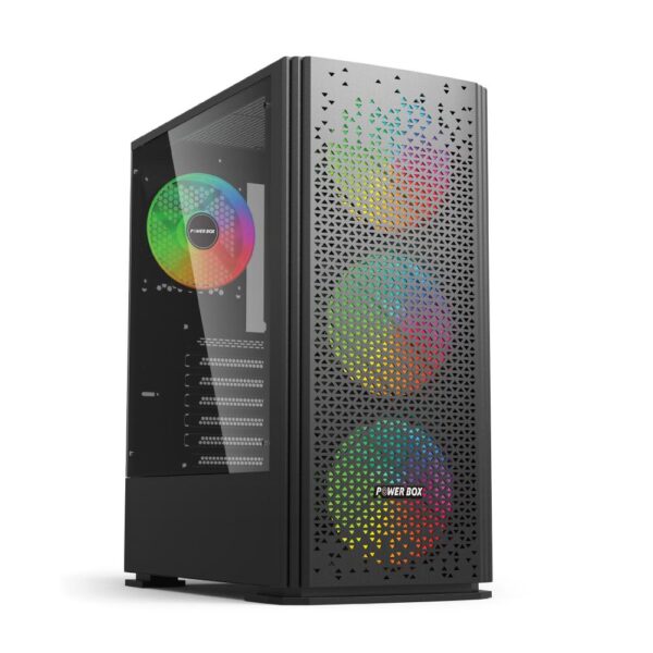 gaming kukiste power box k2 gaming e-atx chassis with argb fans