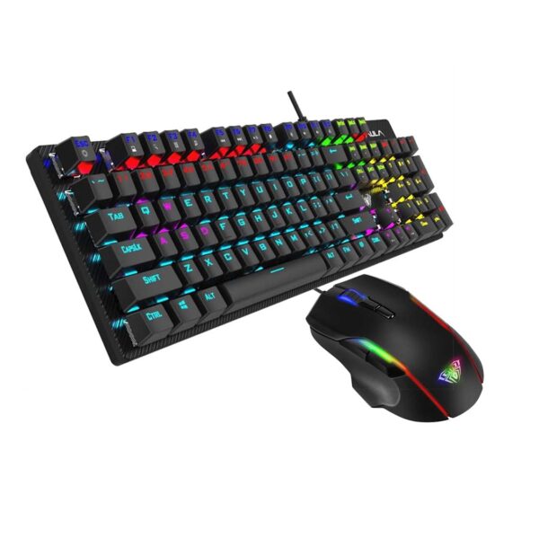 gaming combo aula keyboard and mouse with rgb lighting