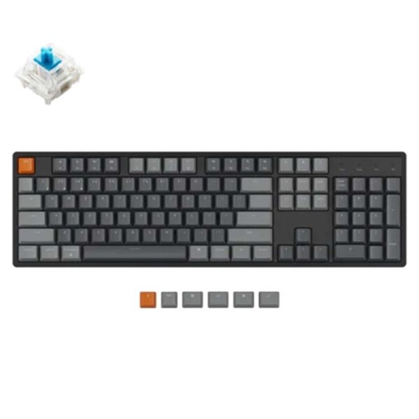 mehanicka tastatura gaming keychron k10 aluminum full size blue switch, black