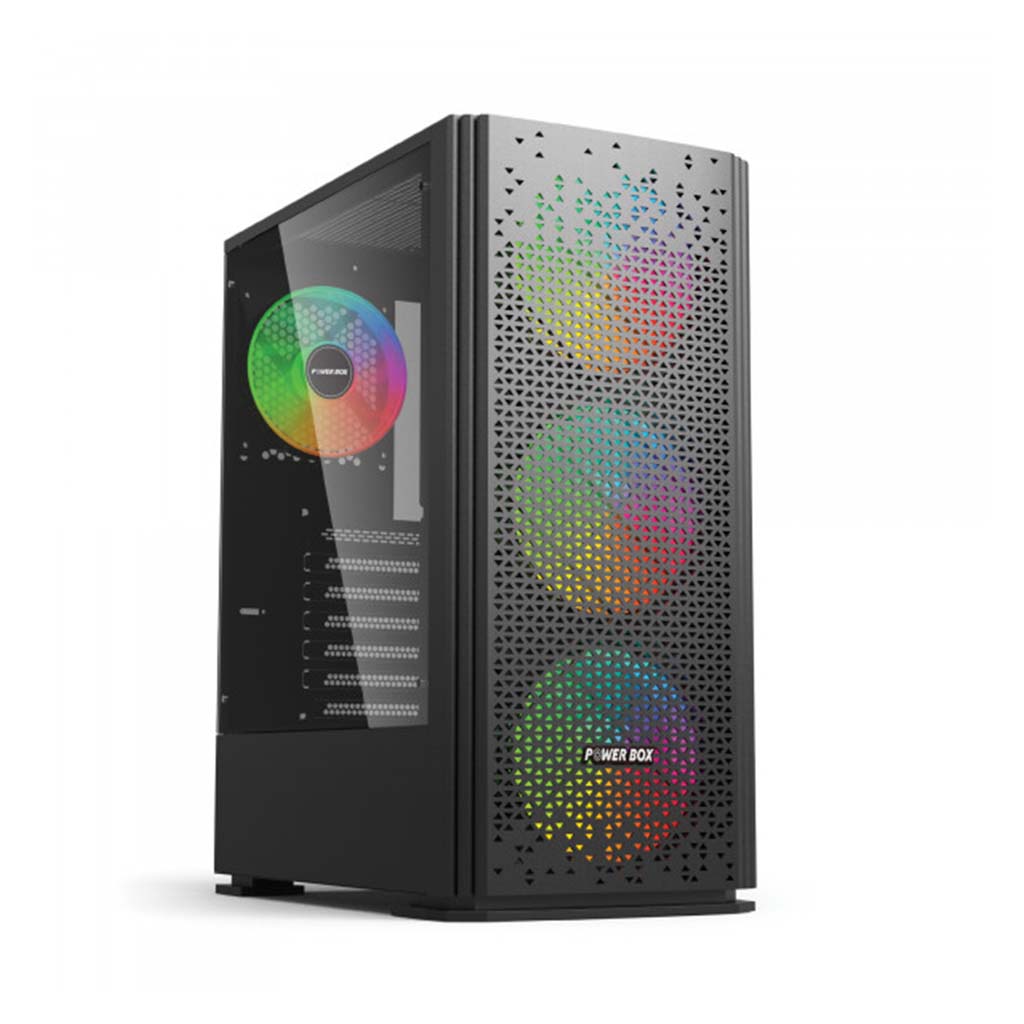 gaming kukiste power box k2 gaming e-atx chassis with argb fans