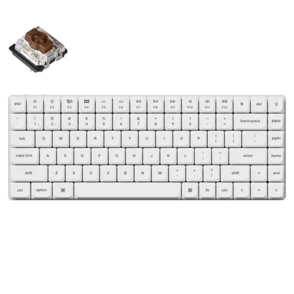 mehanicka tastatura gaming keychron k3 pro 75% layout white