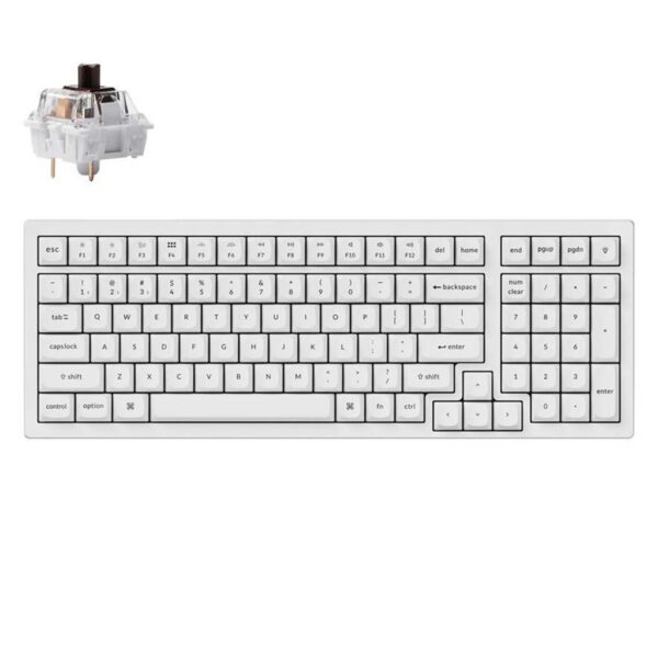 mehanicka tastatura gaming keychron k4 pro brown switch, white