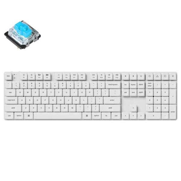 mehanicka tastatura gaming keychron k5 pro blue switch, white