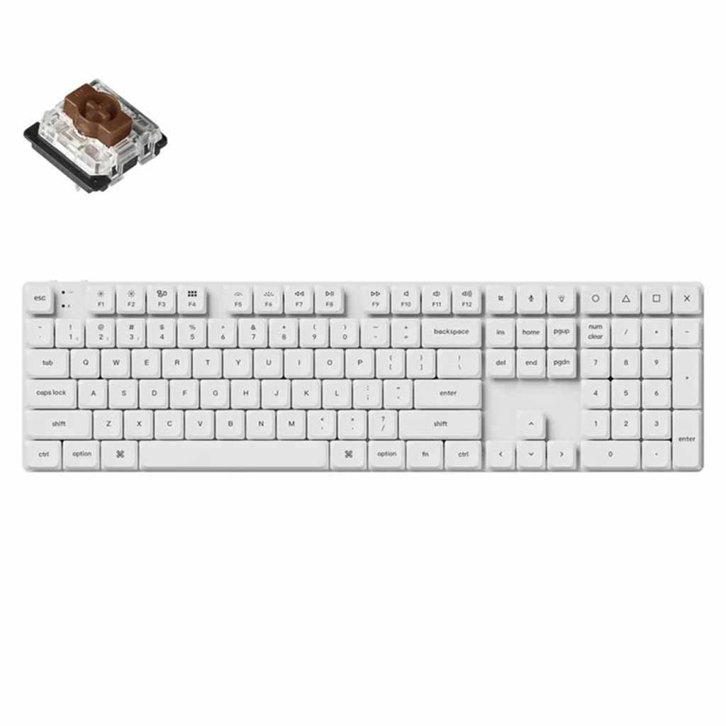 mehanicka tastatura gaming keychron k5 pro full size white