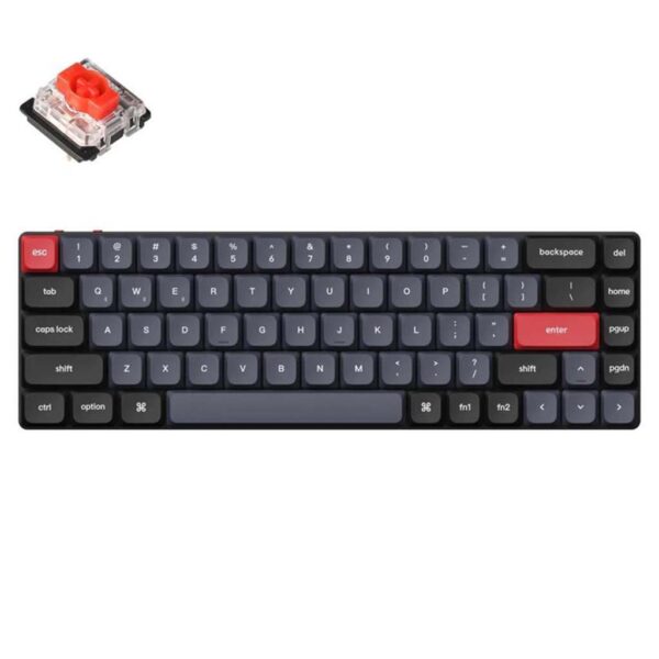 mehanicka tastatura gaming keychron k7 pro red switch, black