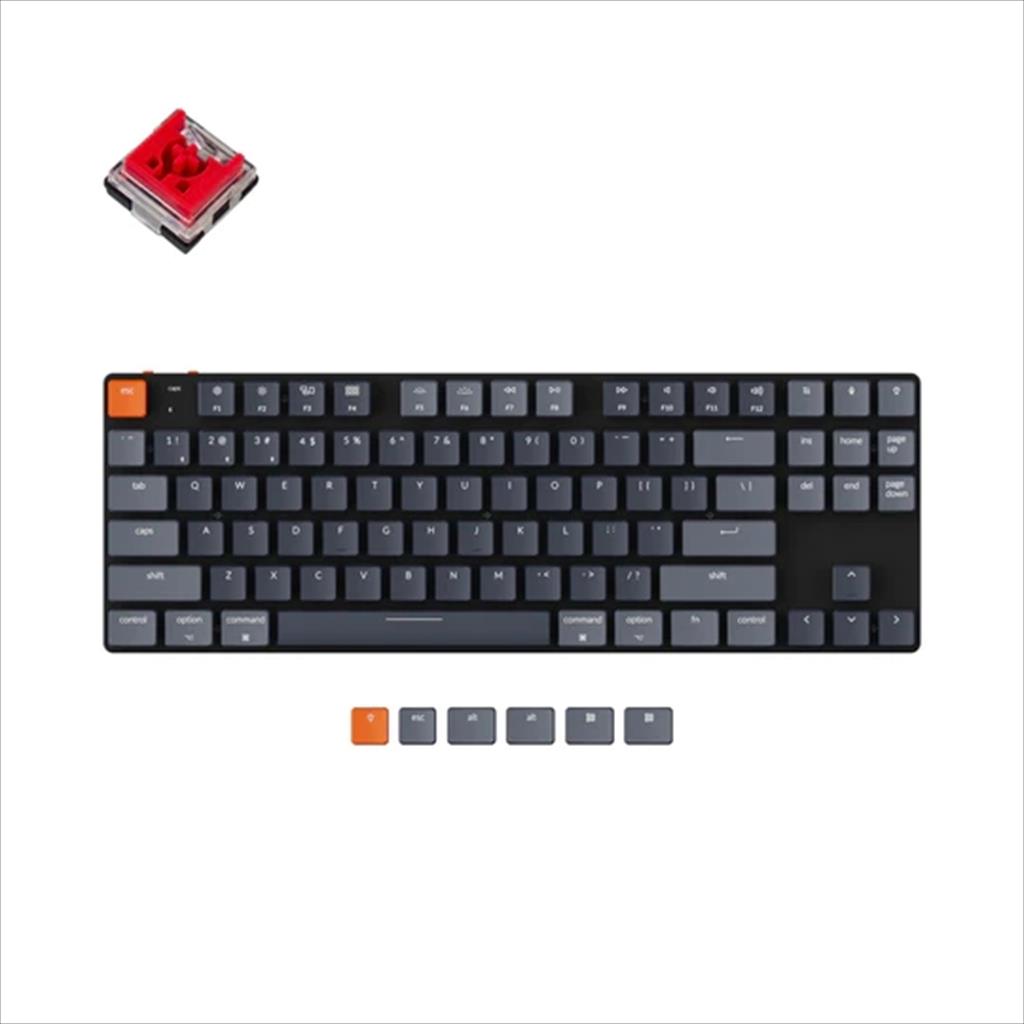 mehanicka tastatura gaming keychron k1 red switch black
