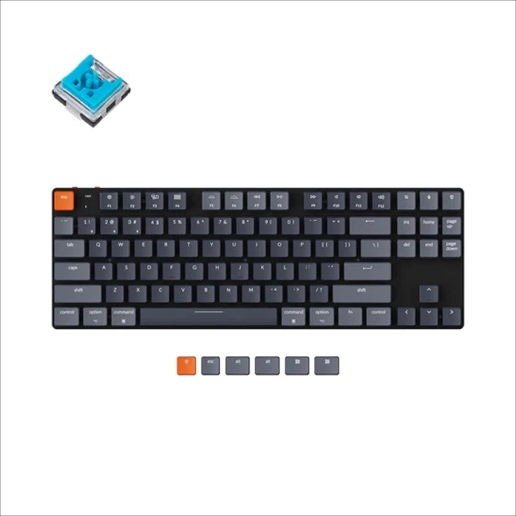 mehanicka tastatura gaming keychron k1 se blue switch black