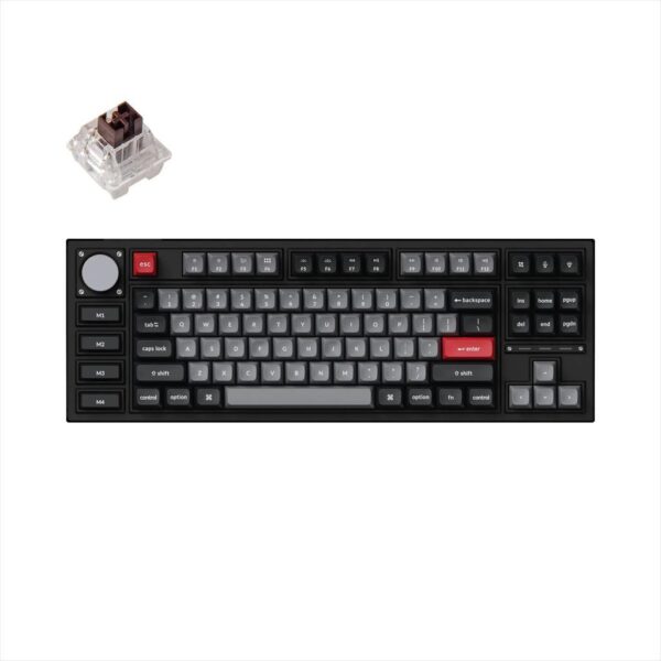 mehanicka tastatura gaming keychron q3 pro rgb carbon black