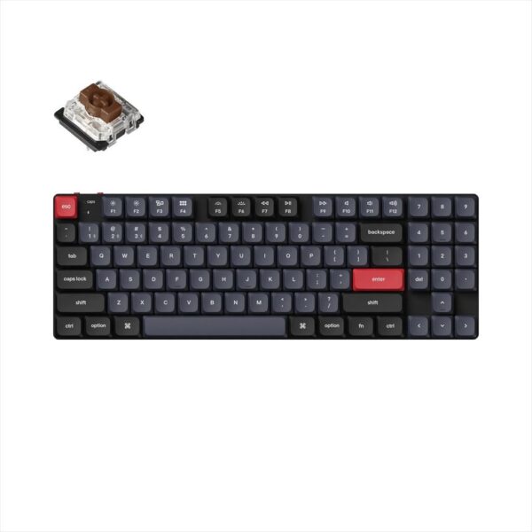 mehanicka tastatura gaming keychron k13 pro 80% brown switch, black