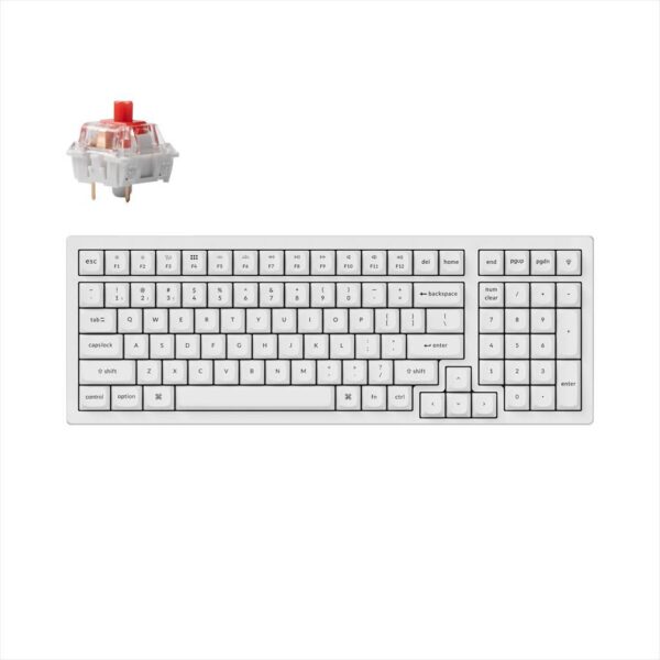 mehanicka tastatura gaming keychron k4 pro qmk red switch, white