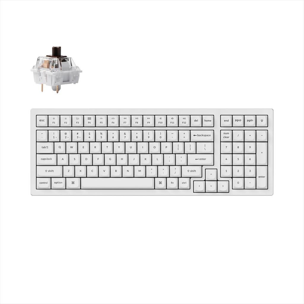 mehanicka tastatura gaming keychron k4 pro brown switch, white