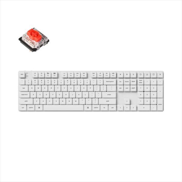mehanicka tastatura gaming keychron k5 pro full size red switch, white