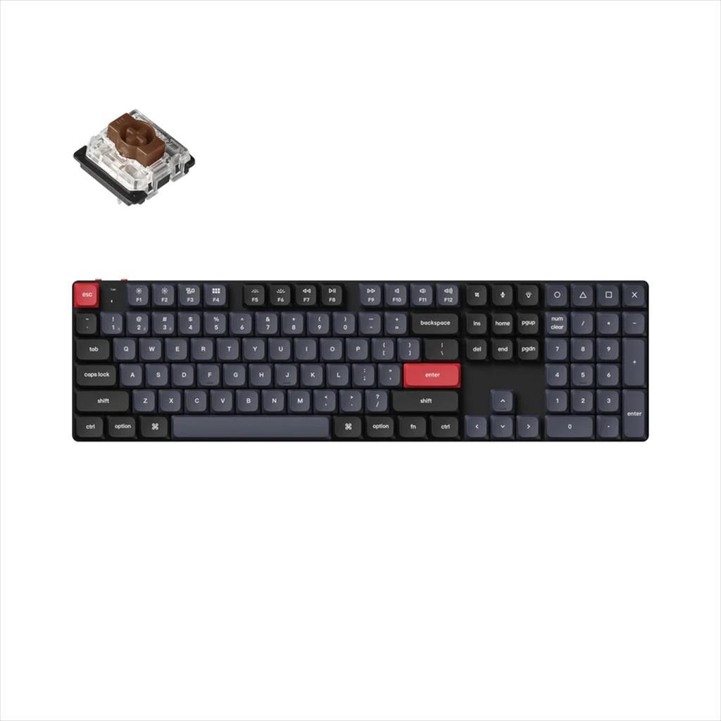 mehanicka tastatura gaming keychron k5 pro full size brown switch, black