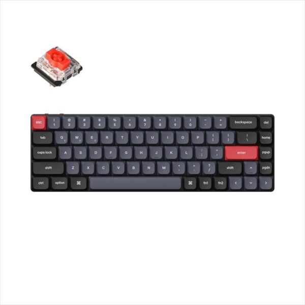 mehanicka tastatura gaming keychron k7 pro red switch, black