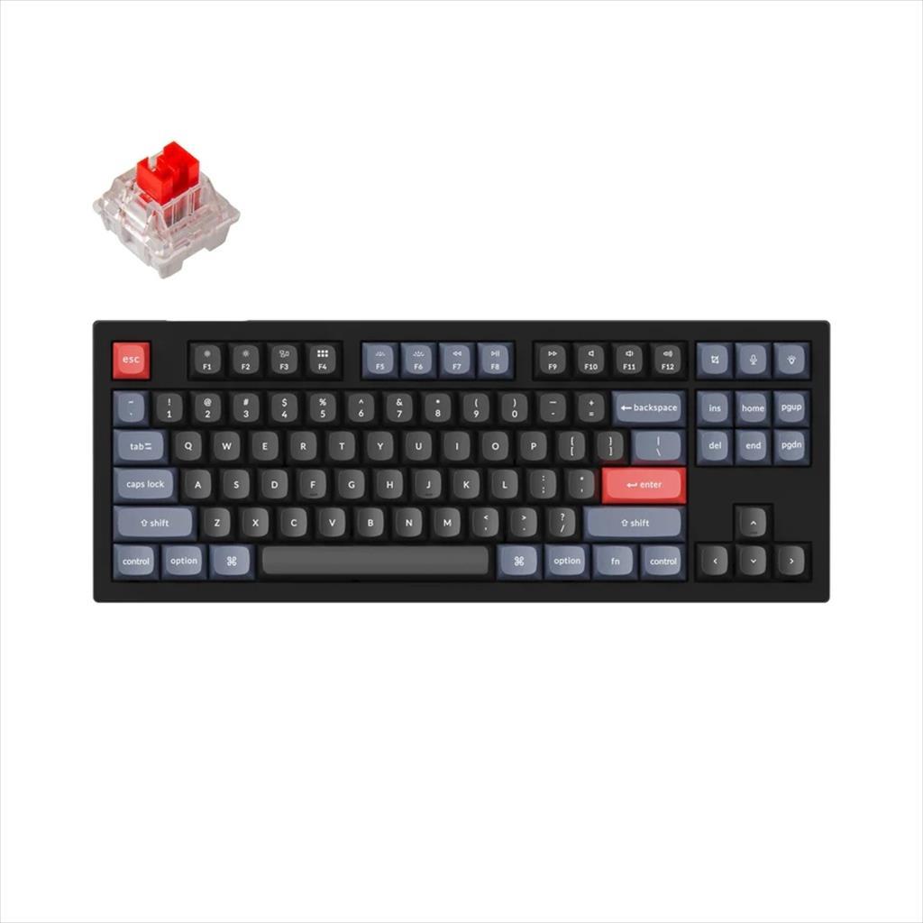 mehanicka tastatura gaming keychron v3 tkl red switch carbon black