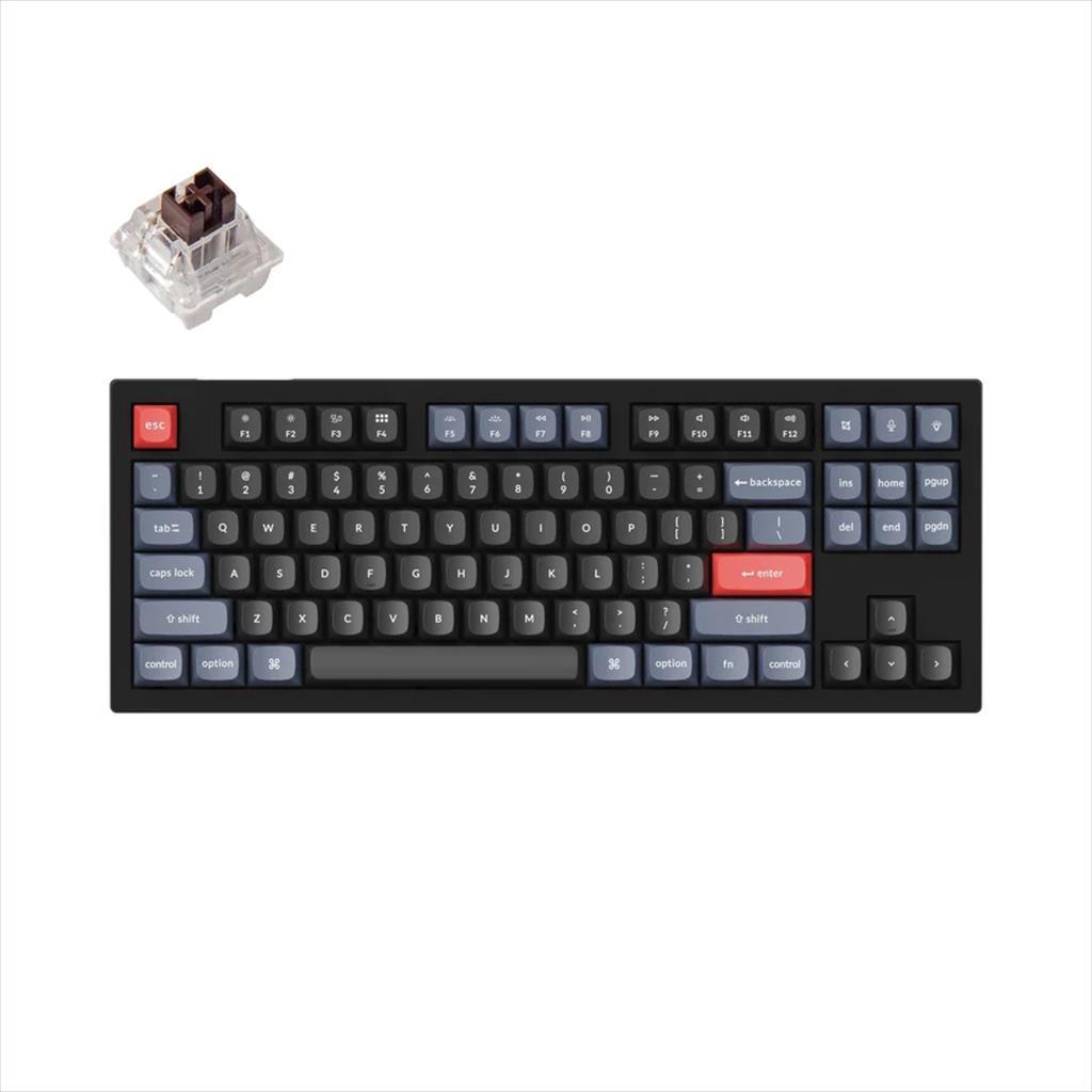 mehanicka tastatura gaming keychron v3 rgb brown switch carbon black