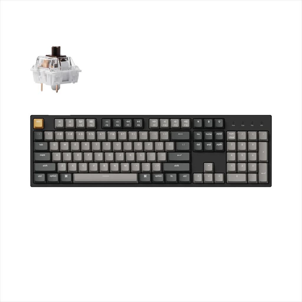 mehanicka tastatura gaming keychron c2 pro rgb full size, black