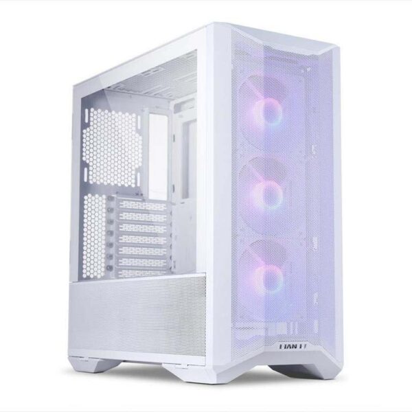 gaming case lian li lancool II mesh with tempered glass snow edition