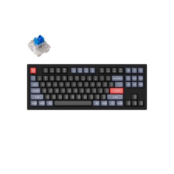 gaming mehanicka tastatura keychron v3 tkl rgb pro blue switch crna