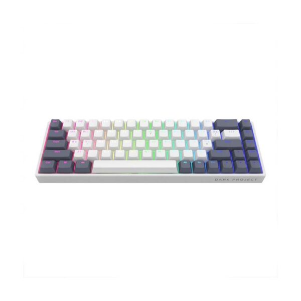 gaming mehanicka tastatura dark project kd68b bela so plavo 65%