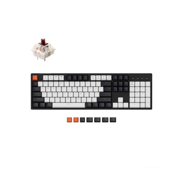 gejming mehanicka tastatura keychron C2 full size brown switch crna