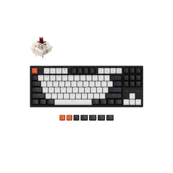 gejming mehanicka tastatura keychron C1 brown switch crna