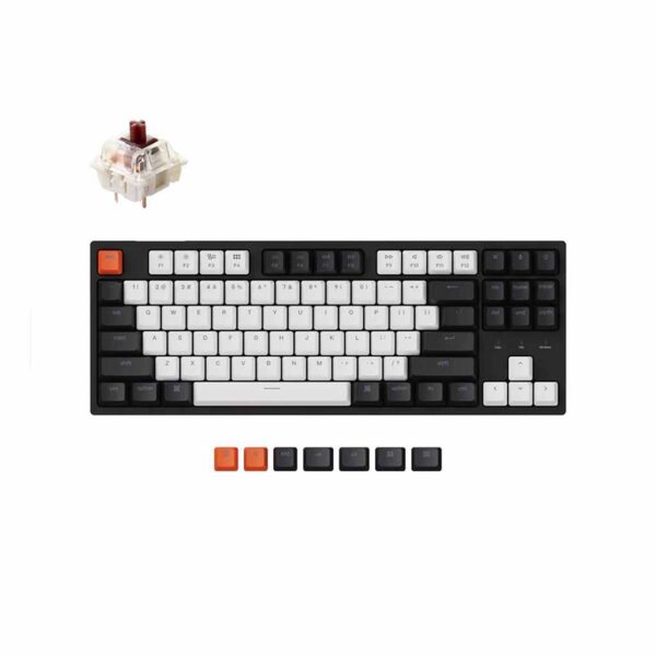 mehanicka tastatura gaming keychron C1 bela led tkl