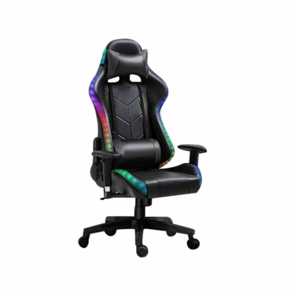 gaming stolica galaxy led svetlo crna