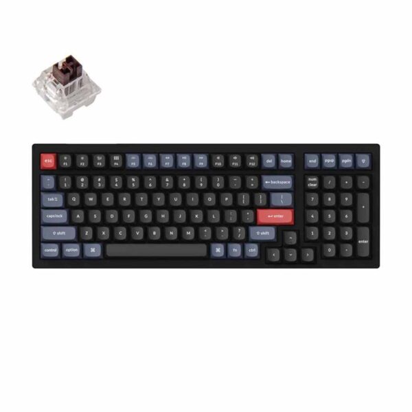 mehanicka tastatura keychron k4 pro 96% brown switch crna