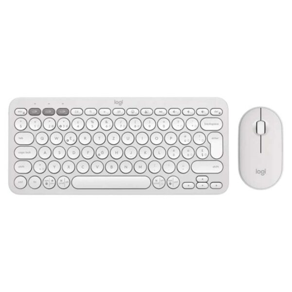 combo gluvce i tastatura bezicno logitech pebble belo