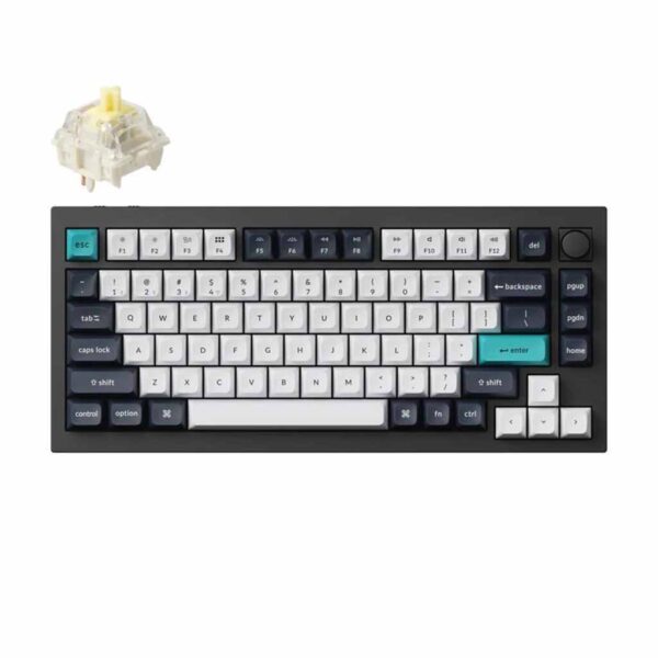 mehanicka tastatura keychron q1 max rgb 75% banana switch